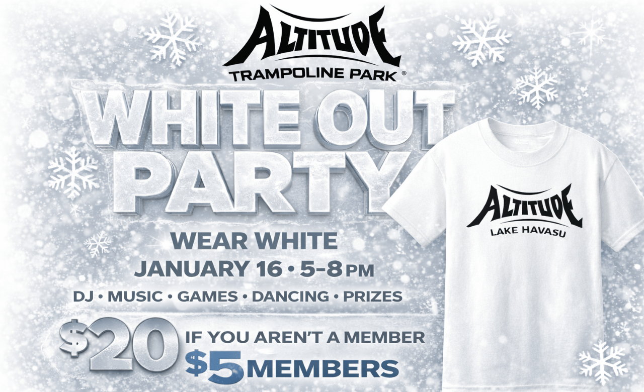 FRIDAY NIGHT FRENDZY: White Out Party presented by Altitude Trampoline Park